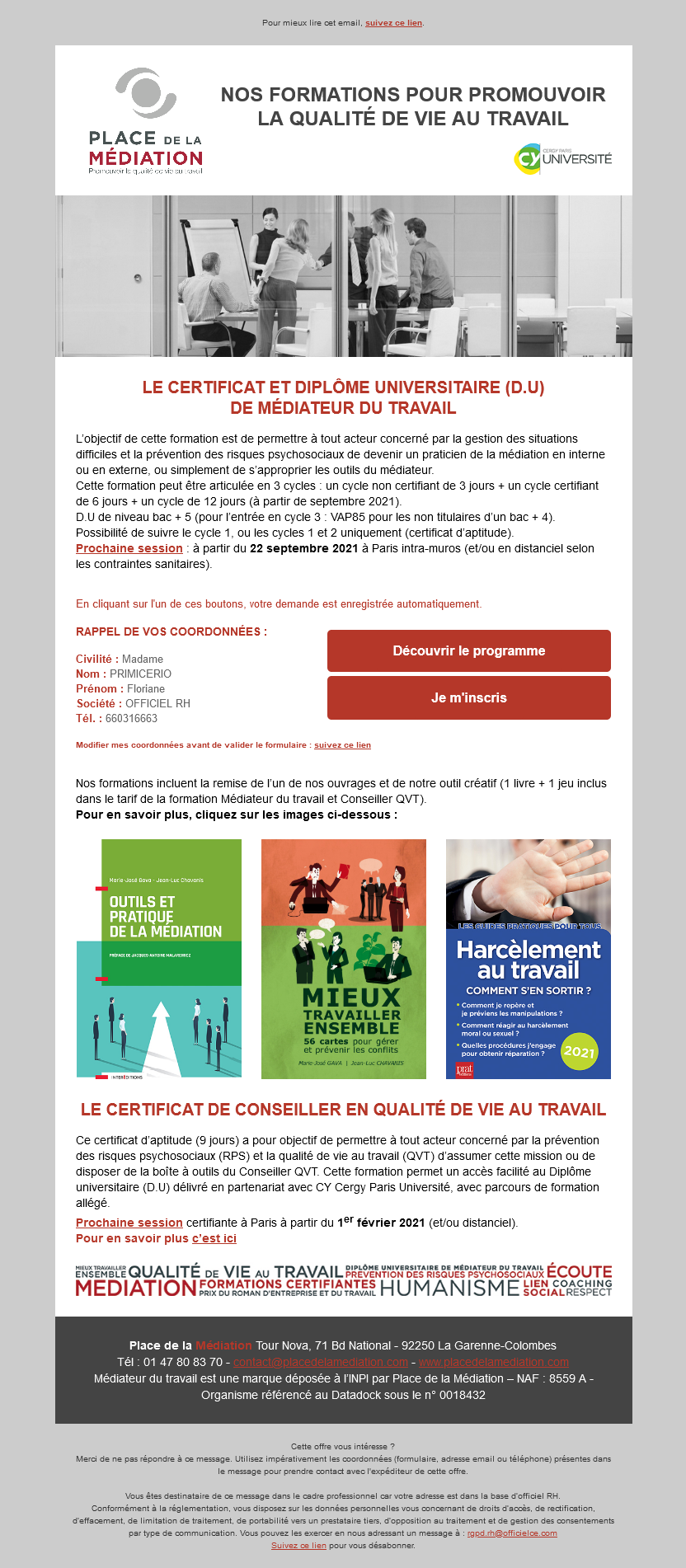 Place de la Médiation : Réseau d'experts spécialisés dans le bien être au travail