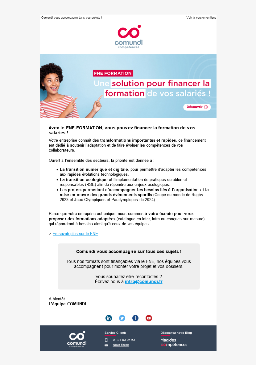 Comundi compétences : organisme de formation professionnelle qui vous accompagne dans le développement de vos compétences professionnelles